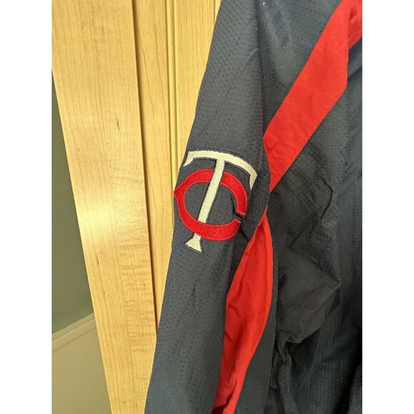 Majestic Minnesota Twins Jacket Navy Blue 1/4 Zip Pullover XL Men Vintage MLB - Picture 3 of 7